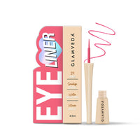 Glamveda Super Matte Liquid Eyeliner – Pink, Smudge-Proof, Waterproof, Quick Drying | 24-Hour Long Stay | Smooth Application | Bold, Clean, Smudge-Free Look