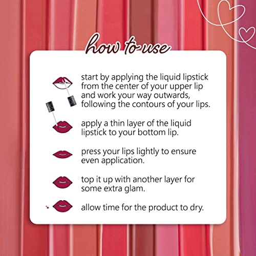 Plum Matte In Heaven Liquid Lipstick | Non-Drying | Smudge-Proof | 100% Vegan & Cruelty Free | Caramello - 129
