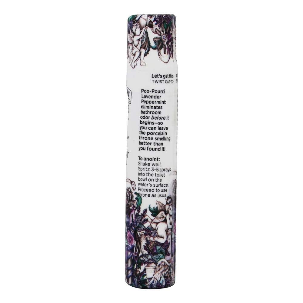 Poo-Pourri Before-You-Go Toilet Spray, Lavender Peppermint, Travel Size 10 mL - Lavender, Peppermint and Citrus 0.34 Fl Oz (Pack of 1)