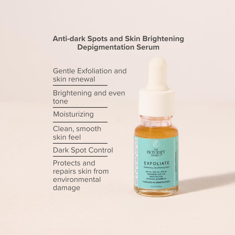 The Facecraft Project Gentle Face Exfoliate | Hydrating Ingredients | No Dryness | Daily Skin Care Essential | (10ml)
