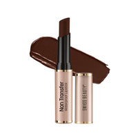 Swiss Beauty Non-Transfer Waterproof Lipstick with Jojoba Seed Oil | Matte Finish | Long-Lasting | Highly Pigmented | Shade- Dark Brown, 3gm