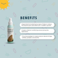 o'mumsie No Tension Baby Pain Relief Massage Oil For 0-7 Years Old | Baby Massage Oil with Mint Crystals, Turmeric Root Extract and Black Pepper For Leg & Body Pains - 50 ml