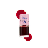 Blue Heaven Blush & Juicy Lip & Cheek Tint Infused With Pomegranate & Strawberry Extract|Multipurpose 3 In 1 Lip Tint|Long Lasting,Water Proof & Hydrating Liquid Blush,Berry Juice,9Ml,Glossy