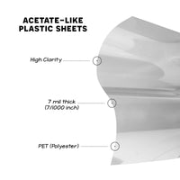 Hygloss Products Overhead Projector Sheets Acetate-Like Transparency Film, For Arts And Craft Projects and Classrooms, Not for Printers, 8.5 x 11, 25 Sheets