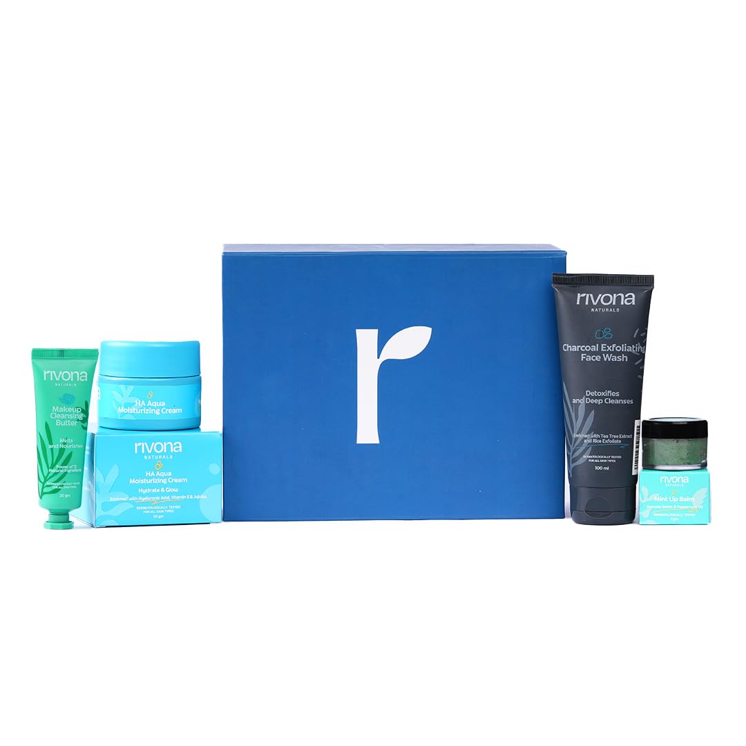 Rivona Naturals Oxygen Oasis Gift Set For Women & Men | | Gift Box for Every Occasion |100% Natural Rivona Products | Pack of 4