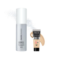 FACESCANADA Waterproof Fix & Finish Kit|Makeup Fixer (50Ml) + Absolute Ivory All Day Hydra Matte Mini Foundation (15Ml)|Makeup Kit For Women (Combo Pack Of 2)