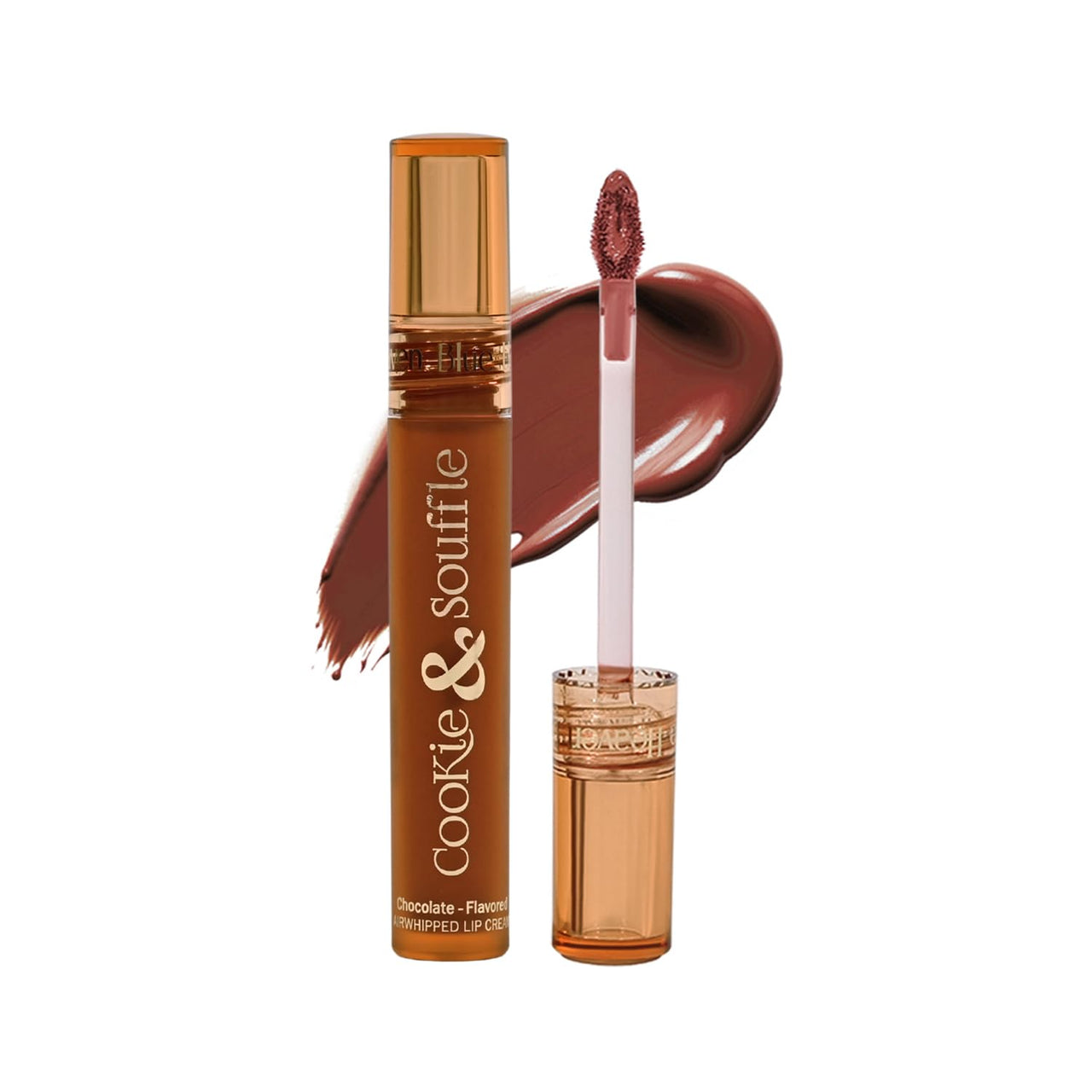 Blue Heaven Cookie & Souffle Matte Lipstick for Women, Long lasting Liquid lipstick, Enriched with Cocoa Butter & Rosehip Oil, Softening & Nourishing Lip color - Nutty Crush, 3.2ml