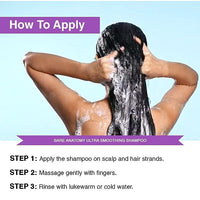 Bare Anatomy Ultra Smoothing Shampoo for Dry & Frizzy Hair|Restores Smoothing & Texture|Sulphate & Paraben Free|Powered By Carbohydrate Complex & Niacinamide|Vegan|For Men & Women|250ml (Pack of 2)