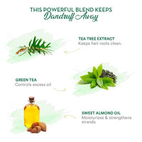 Wow Skin Science Green Tea & Tea Tree Anti-Dandruff Shampoo - No Sulphates, Parabens, Silicones, Color & Peg - 300 Ml