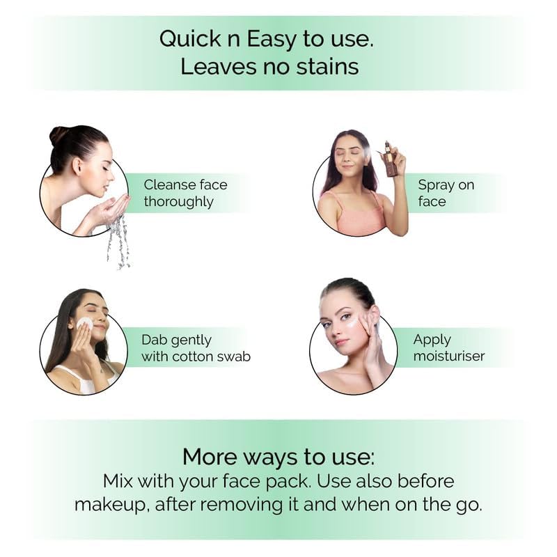 PYOURA pure Jasmine Mogra Face Toner Mist 100 ml, 100% Natural Toner For Healthy Glow & Even Skin Tone, Hydrating Serum Toner For Dry Oily Combination Skin, Natural Jasmine Perfume, Alcohol Free