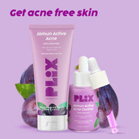 The Plant Fix Plix Jamun Face Wash and Active Acne Serum Combo(100ML + 30ML) For Active Acne & Oil Control, For Breakouts | Oily & Acne Prone Skin | Women & Men