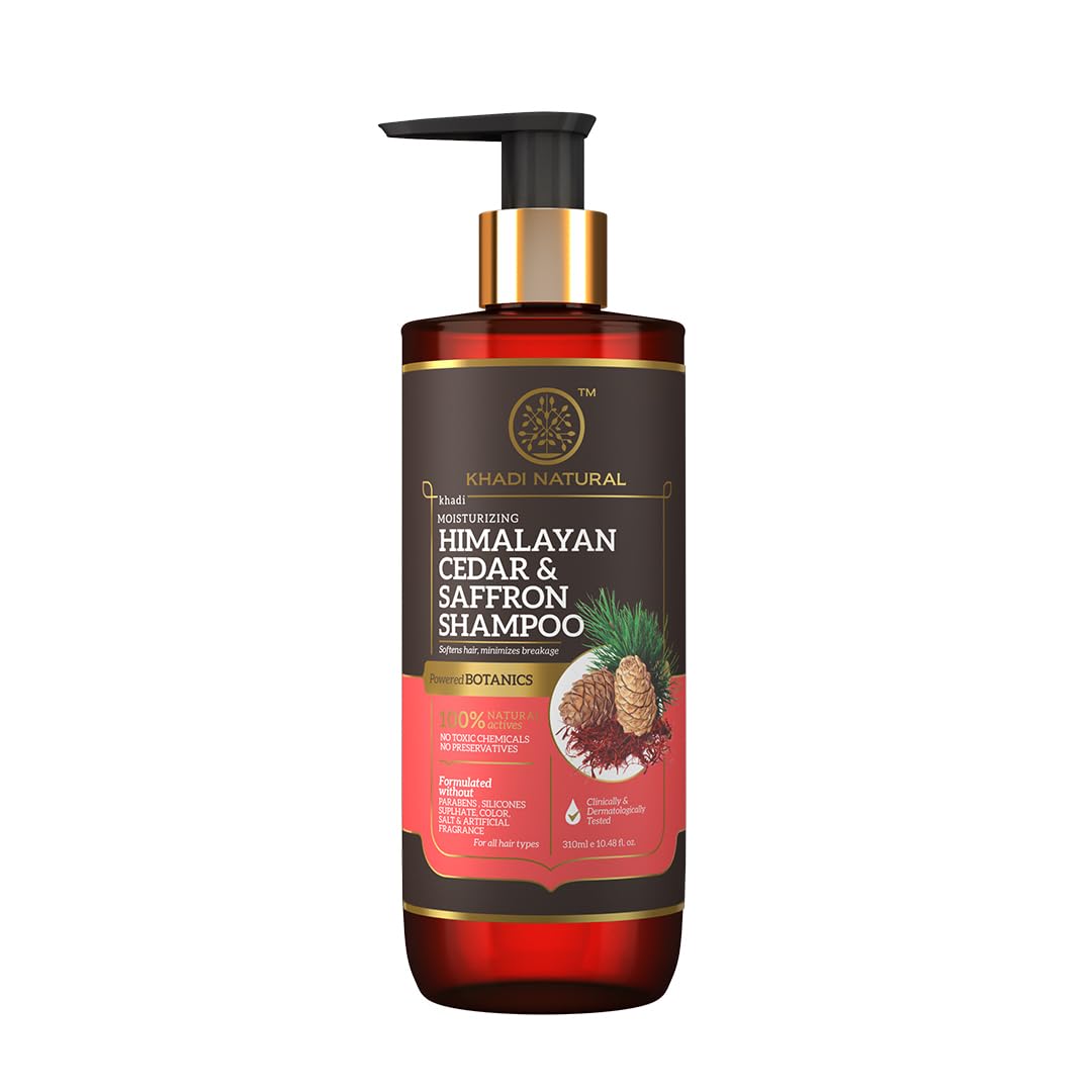 KHADI NATURAL PB DEODAR(CEDARWOOD) / HIMALAYAN CEDAR & SAFFRON SHAMPOO- 310 ml