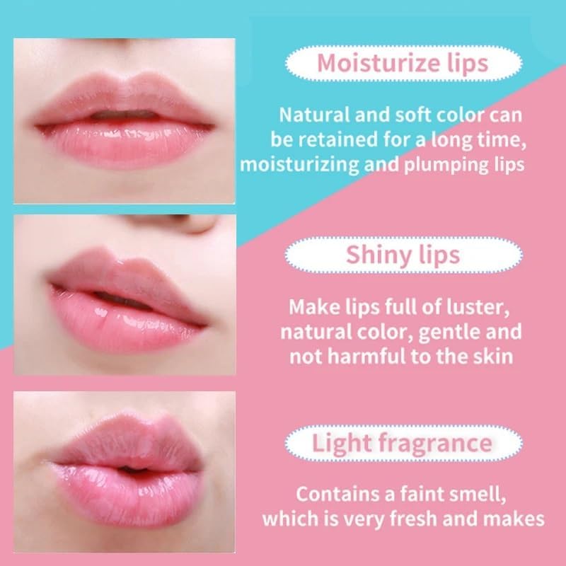 Huda Girl Beauty Hydrating Cute Sequin Heart Shape Lipgloss Oil Color Change Moisturizing Kids Girls LipOil Moisturizing Lips Care For Tint Dry And Chapped Lips - Set Of 4