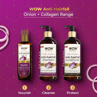 WOW Skin Science Onion Oil Shampoo with Red Onion Seed Oil Extract, Black Seed Oil & Pro-Vitamin B5 | Controls Hair fall | Helps Strengthen Hair | No Sulphate No Paraben | For Men & Women - 1ltr
