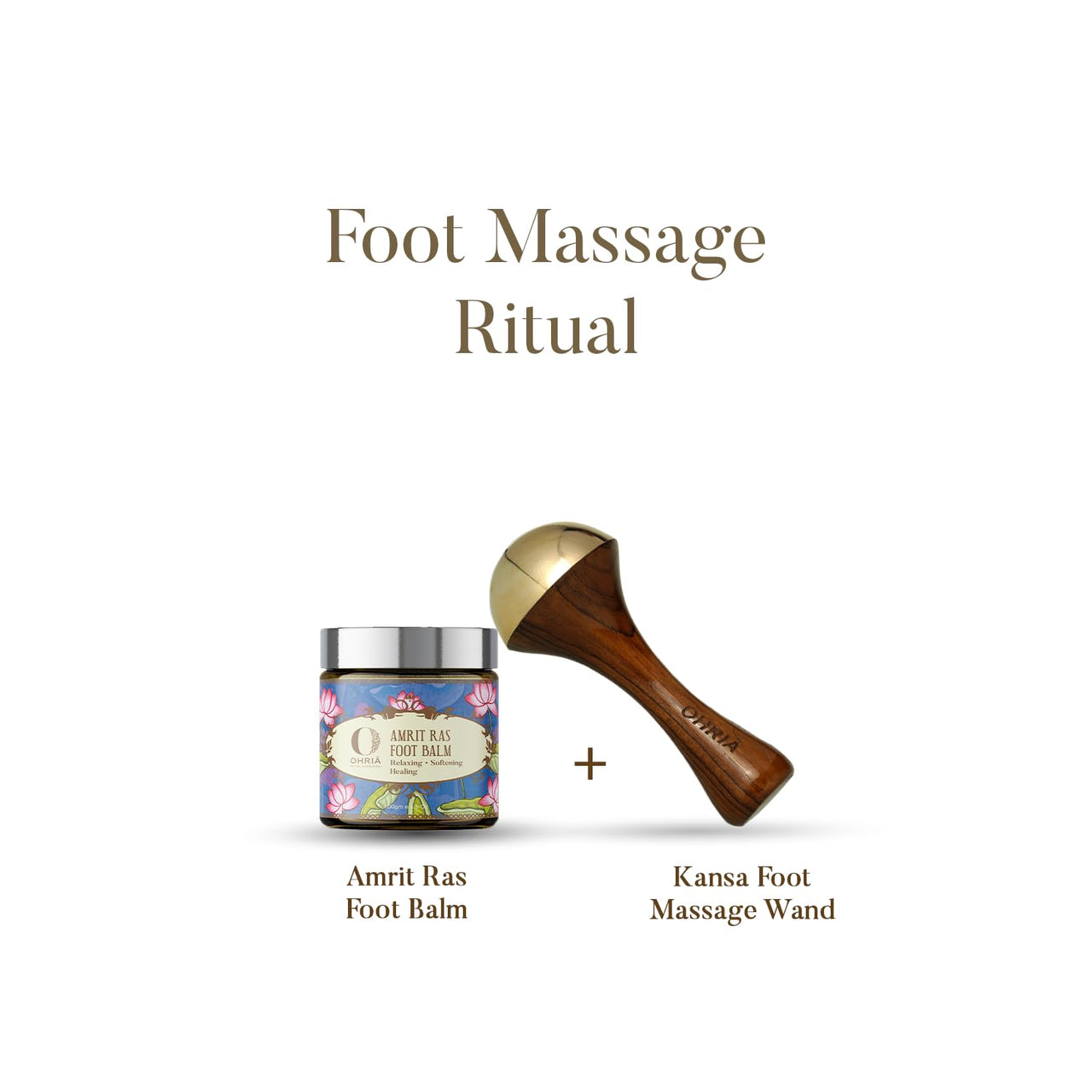 Ohria Ayurveda Amrit Ras Foot Balm Cream for Cracked Heals | Relaxing, Softening, & Healing Foot Care | Hydrates & Softens Cracked Heels | Infused with Sesame, Almond, Cow’s Ghee & Essential Oils for Relaxation | All Skin Types| For Men & Women- 100g