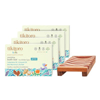 Tikitoro Kids Nourishing Bath Bar | Pediatrician Approved | Murumuru Butter Soap | Soothes, Nourishes and Moisturizes Skin | All Skin Types | Vegan | No Parabens & Sulphates (4-10 Years) (4 x 75g)