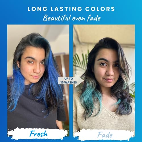 2.Oh! Italian- Blue Hair Color For Women & Men | Ammonia-Free DIY Semi Permanent Hair Color | Enriched with Argan Oil | Lasts upto 12-15 Washes (Pack of 2)
