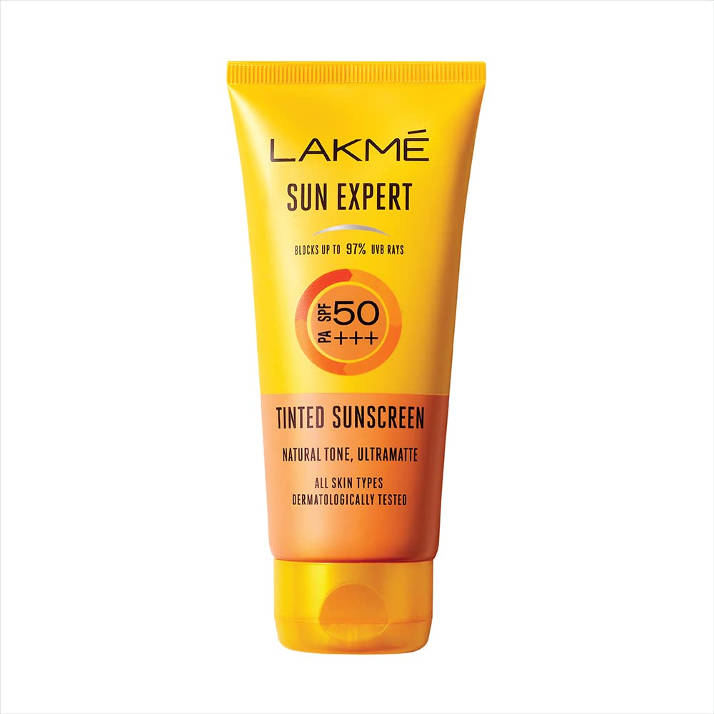 Lakmé Sun Expert SPF 50 PA+++ Ultra Matte Gel Sunscreen for All Skin types, Blocks Upto 97% Harmful Sunrays, 100 g & Lakmé Sun Expert Tinted Cream Sunscreen 50 SPF, 100g