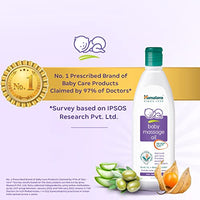 Himalaya Baby Massage Oil-200ml| Aloe Vera, Olive Oil, Vetiver, Country Mallow, Winter Cherry| Helps maintain skin’s moisture balance|Clinically tested|No Mineral Oil|No Lanolin
