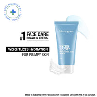 Neutrogena Hydro Boost Hyaluronic Acid Face Moisturizer 15ml | 24 hours long lasting Hydration | Oil free non sticky light water gel fast absorbing| Daily use | All Skin Types | For Men & Women 15g