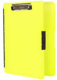 Dexas 3517-803 Slimcase 2 Storage Clipboard with Side Opening, Neon Yellow. Organize in Style for Home, School, Work, or Trades! Ideal for Teachers, Nurses, Students, Homeschooling, and Beyond.