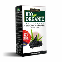 INDUS VALLEY Bio Organic 100% Natural Activated Charcoal Powder Ideal for Skin Removes Dead Skin, Impurities, Detoxifies Skin - (200g+50g)