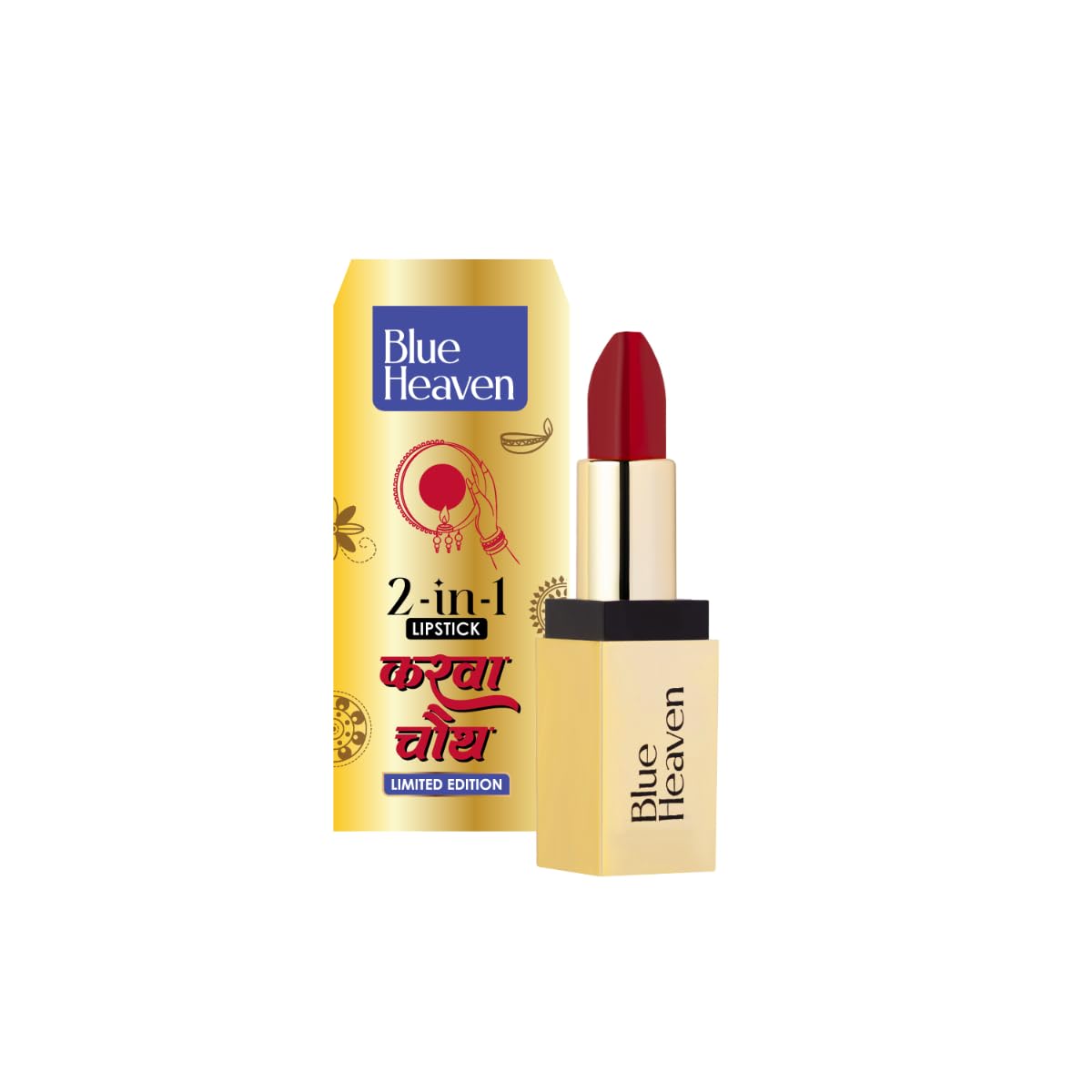Blue Heaven 2 in 1 Festive Lipstick | Dual Shade | Ultra Lightweight Soft Matte Finish | Long Stay Comfort Wear Lipsticks for Women |C12| 4gm