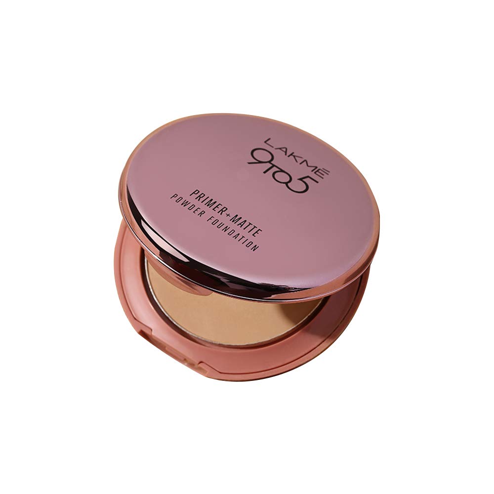 Lakmé 9 to 5 Primer with Matte Powder Foundation Compact, Ivory Cream, 9g And Lakmé 9 to 5 Primer with Matte Powder Foundation Compact, Silky Golden, 9g