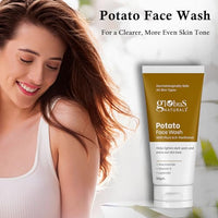 Globus Naturals Potato Face Wash with Plum & D-Panthenol, helps lighten dark spots and evens out skin tone, suitable for All Skin Types 50gm