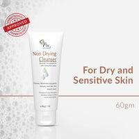 Fixderma Non Drying Cleanser, soap-free & pH Balanced cleanser, Pore-Refining, Dermatologist tested, Face Exfoliator, Non-comedogenic & Non-irritating skin cleanser - 60g