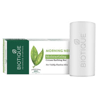 Biotique Bio Basil and Parsley Body Revitalizing Body Soap, Pack of 3, 225 g (3 x 75 g) & Biotique Bio Morning Nectar Flawless Cream Bathing Bar, 150g