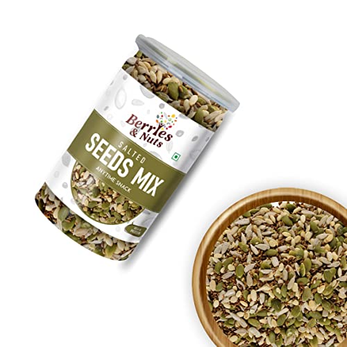 Berries And Nuts Premium Roasted Seeds Mix 200 Grams & Salted Seeds Mix 200 Grams Combo | 400 Grams