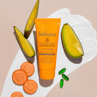 Softsens Sunblock Spf 30 Lotion | Enriched with Vitamin E, avocado & carrot extracts | For Babies & Parents | 50g Pack of 1