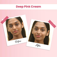 Rivona Naturals Deep Bright Pink Face Cream | Tinted Moisturizer | Long-Lasting Hydration | Light makeup look | Vegan | Niacinamide & Mulberry Extracts | All Skin Type | Glowy, Glass Skin | 50 gm ( Deep shade)