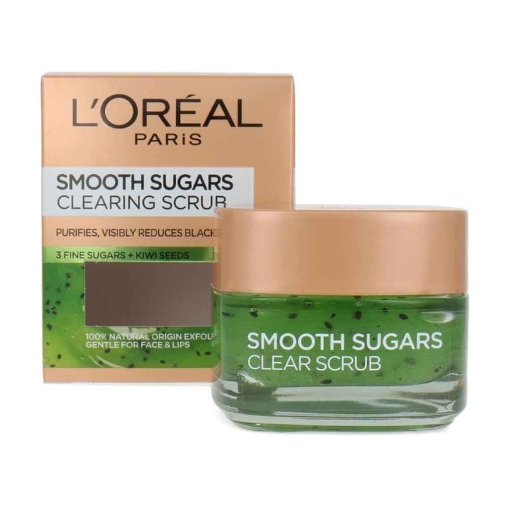 L'Oreal Paris Skin Care Pure Sugar Scrub Purify & Unclog, 1.7 Ounce