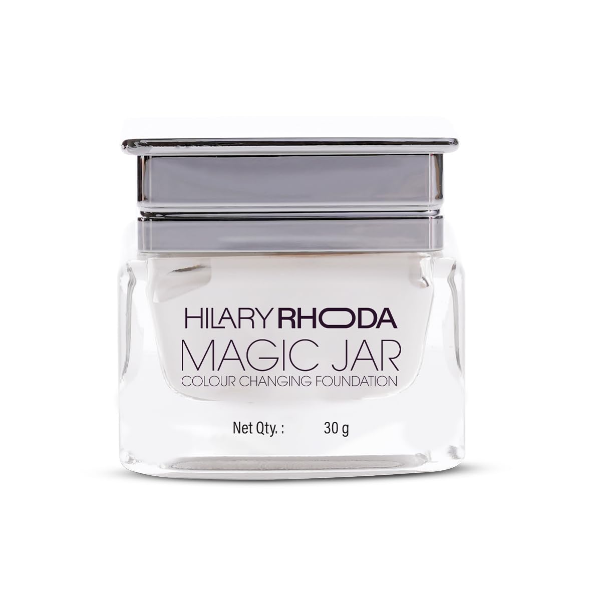 Hilary Rhoda Magic Jar Colour Changing Foundation Cream For All Skin Types | Buildable Coverage | Long Lasting & Weightless Formula | Crease-Free Foundation | Cruelty-Free | Satin Finish | 30G