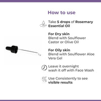 SPRING H2O Organic Rosemary Essential Oil | 100% Pure and Natural For Hair Growth | 15ML