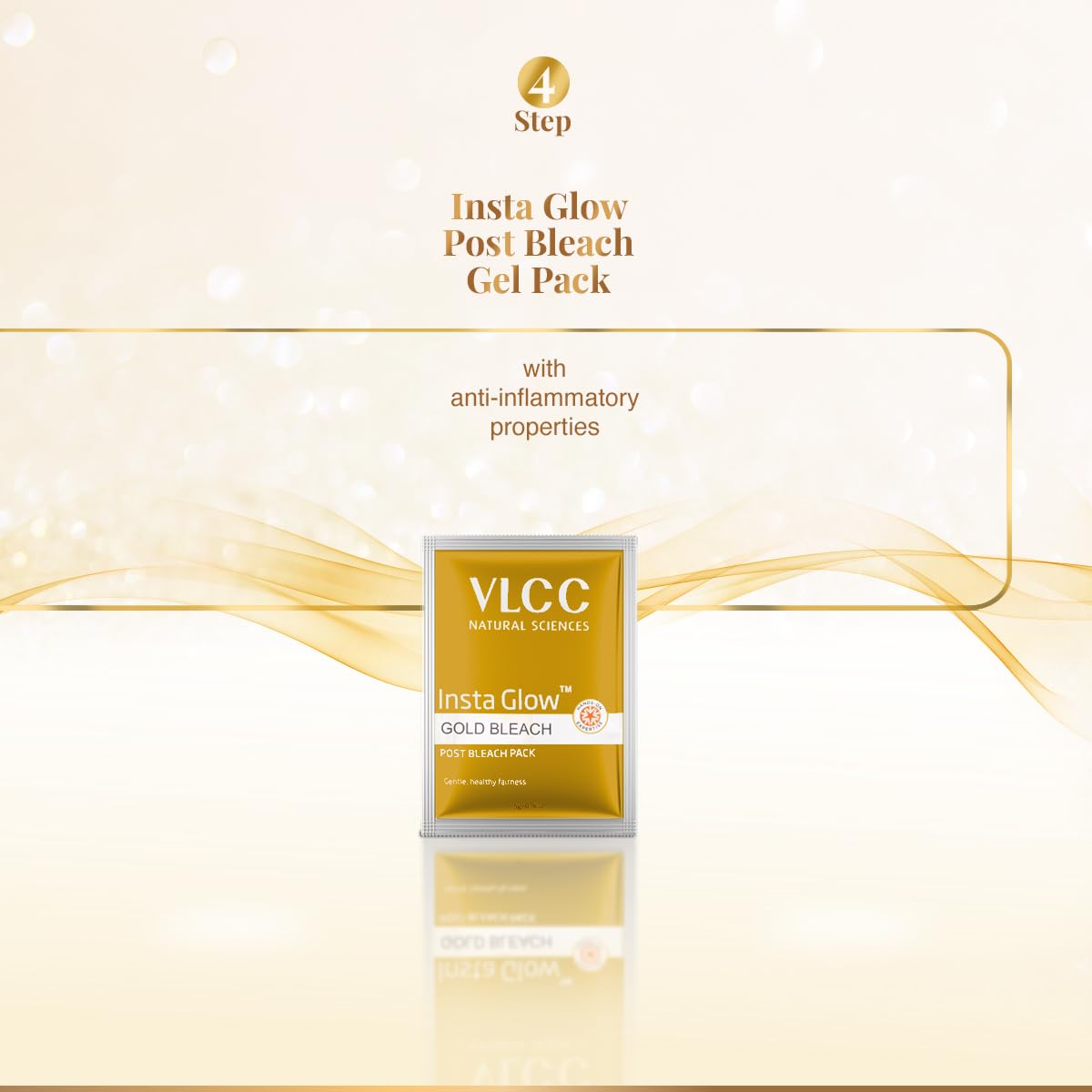 VLCC Insta Glow Gold Bleach - 402g | With Colloidal Glow For Glowing Fairness | Skin Brightening Bleach | Perfect Skin Match, Reduces Facial Hair Visibility, Brightens Complexion.