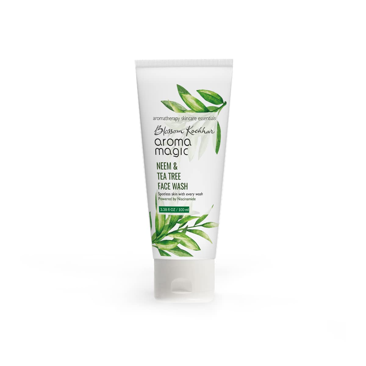 Aroma Magic Neem & Tea Tree Face wash PWRD By 5% Niacinamide & Aloevera Gel| for Spotless & Soft Skin| Oily & Acne/Pimples Prone Skin| for Women & Men| 100 ml| pack of 1