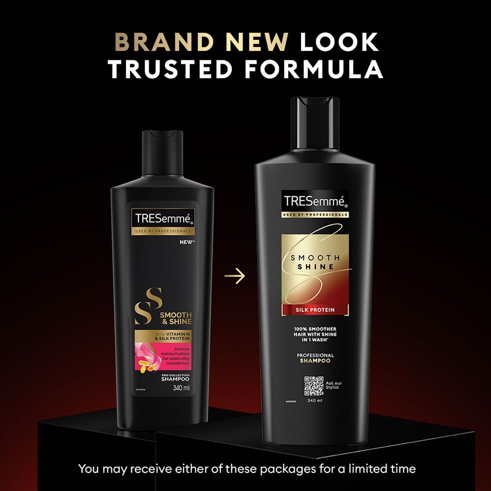 TRESemme Smooth & Shine Shampoo 580 ml, With Biotin & Silk Proteins For Silky Smooth Hair - Moisturises Dry & Frizzy Hair, For Men & Women