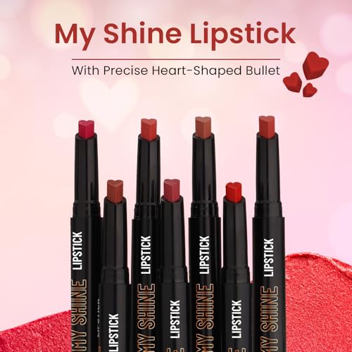 Swiss Beauty My Shine Creamy Lipstick with Vitamin E | Long Lasting Lipstick with Shiny finish | Shade- Truly Brown, 1.5gm