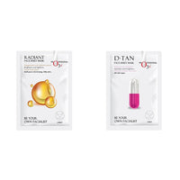 O3+ Facialist Radiant Face Sheet Mask (30g) & O3+ Facialist Dtan Face Sheet Mask (30g) Combo