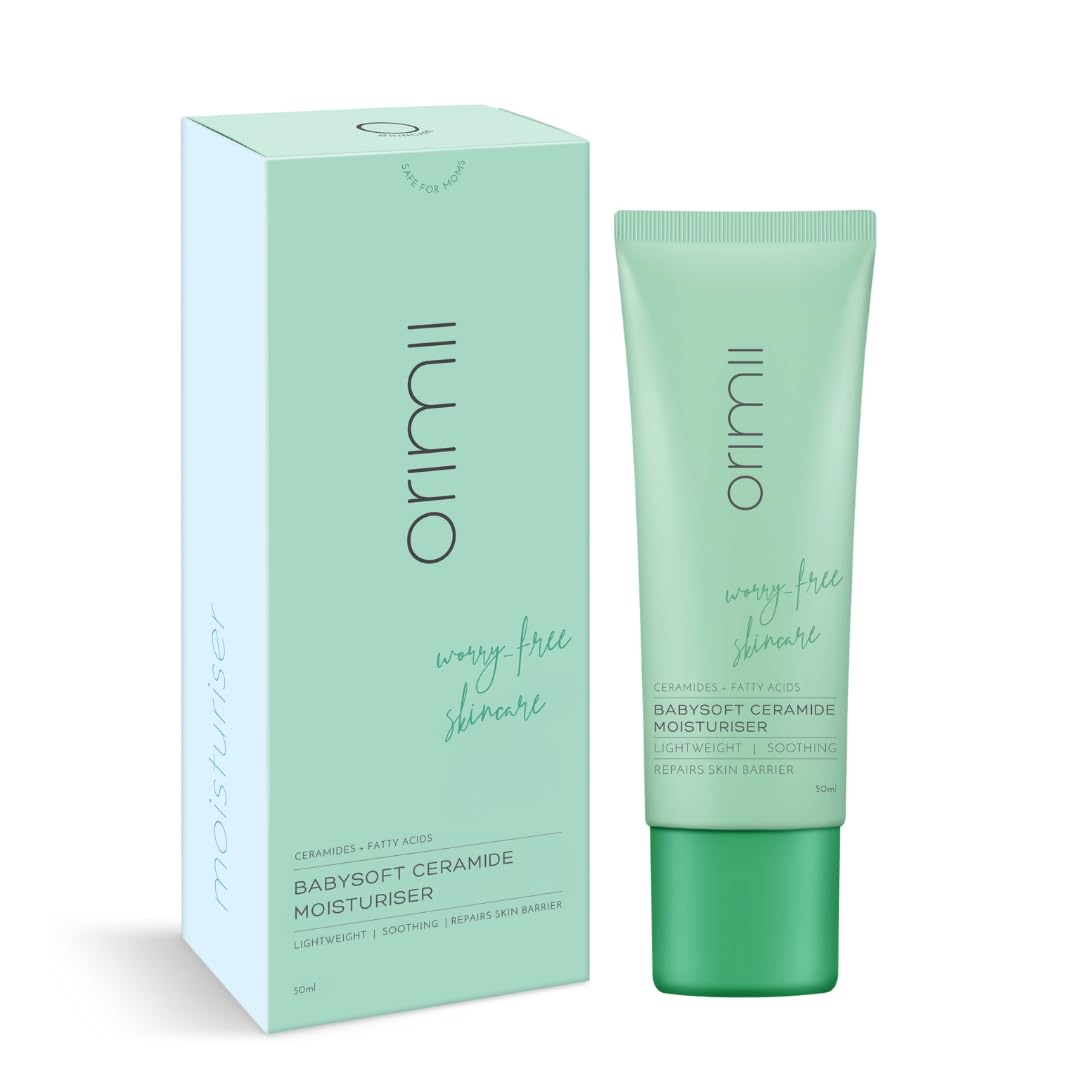 Orimii Face Moisturizer with Ceramide For Skin Barrier Repair | Lightweight & Non Sticky Face Cream for New & Expecting Mothers - Pregnancy & Breastfeeding Safe (50ml)