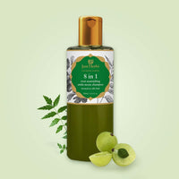 Just Herbs Javakusum Hair Oil, 100ml+Just Herbs 8 in 1 Root Nourishing Amla Neem Shampoo, 200ml