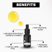 House Of Beauty Peach & Jojoba with Vitamin E - Glow Face Oil for skin brightening, reduce wrinkles, dark spots, Hydrating, Natural & Nourishing Facial Oil for Radiant Skin, Lightweight & Non-Greasy - 10 ml (Pack of 1)