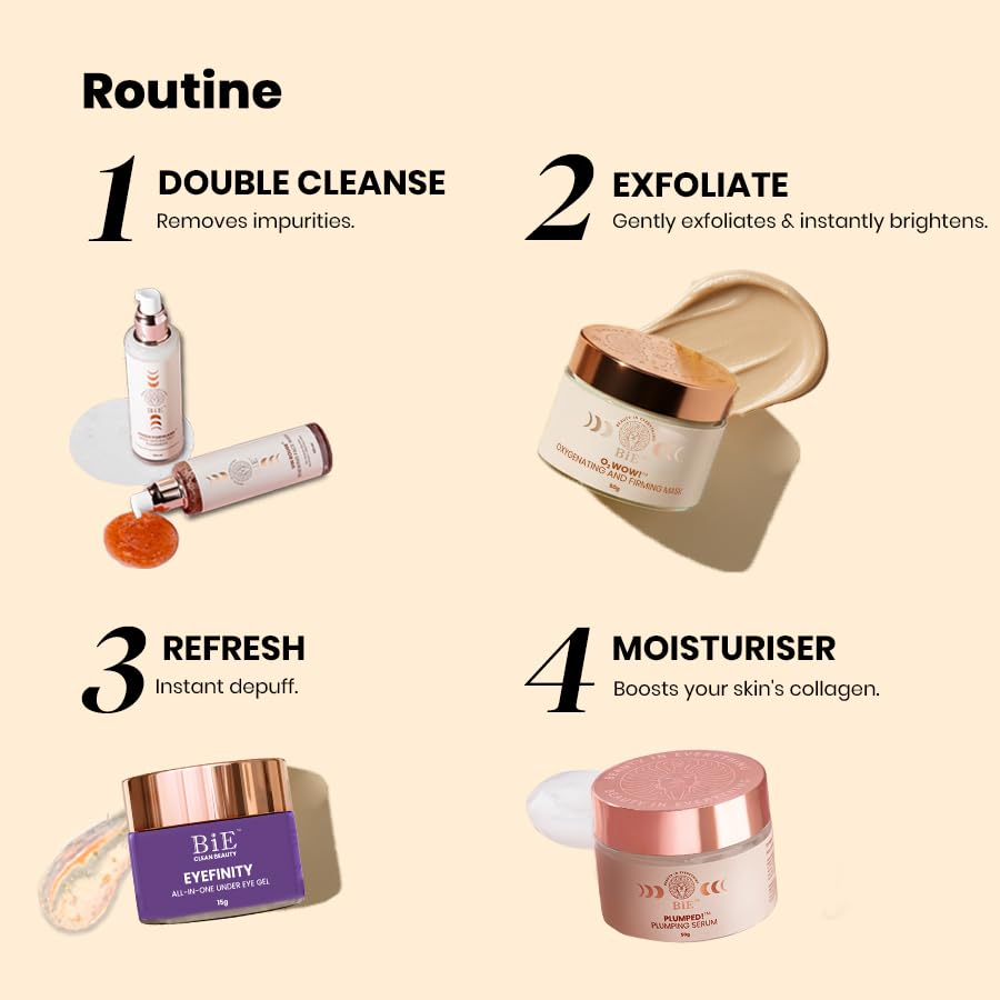 BiE Plumped! | Plumping Serum with Collagen | Stem Cells | Geranium Oil for Hydrated | Smooth Skin | 20gm