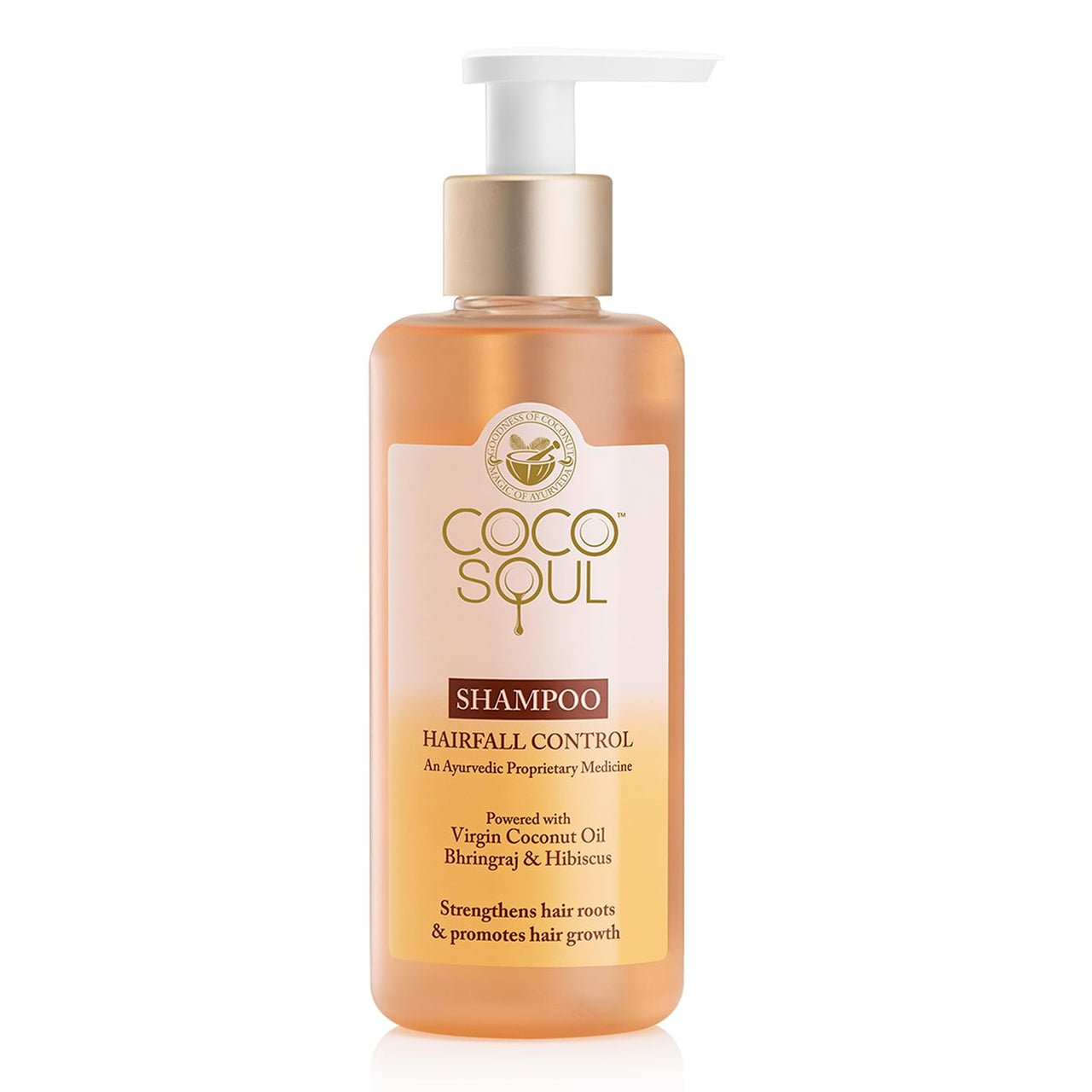 Coco Soul Hair Fall Control Shampoo with Ayurvedic Medicine | 100% Cold Pressed Virgin Coconut | Bhringraj & Hibiscus | Sulphate & Paraben Free | From Makers of Parachute Advansed | 200 ml