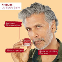 Bella Vita Organic NicoLips Lip Scrub Balm Brightening Dark Lips for Men and Women Dry Lips/Smoker/Chapped Lip & Lipstick Stains Removal Lipcare, 20 g (Pack of 3)