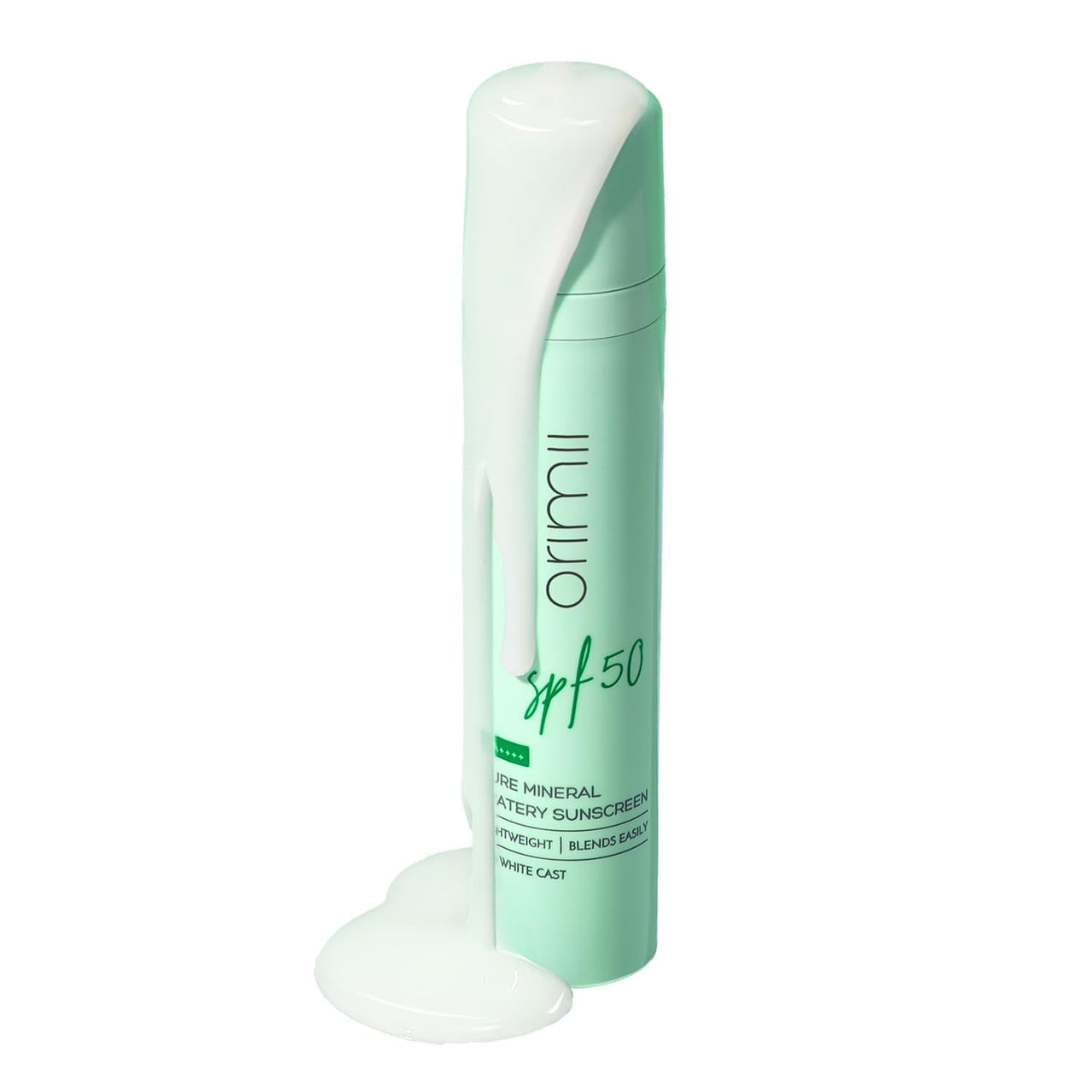Orimii 100% Pure Mineral Sunscreen SPF 50 with Watery Texture & Zero White Cast | Super Lightweight & Blends Easily on Skin | With Zinc Oxide & Hyaluronic Acid | Fragrance Free & Pregnancy Safe 50ml