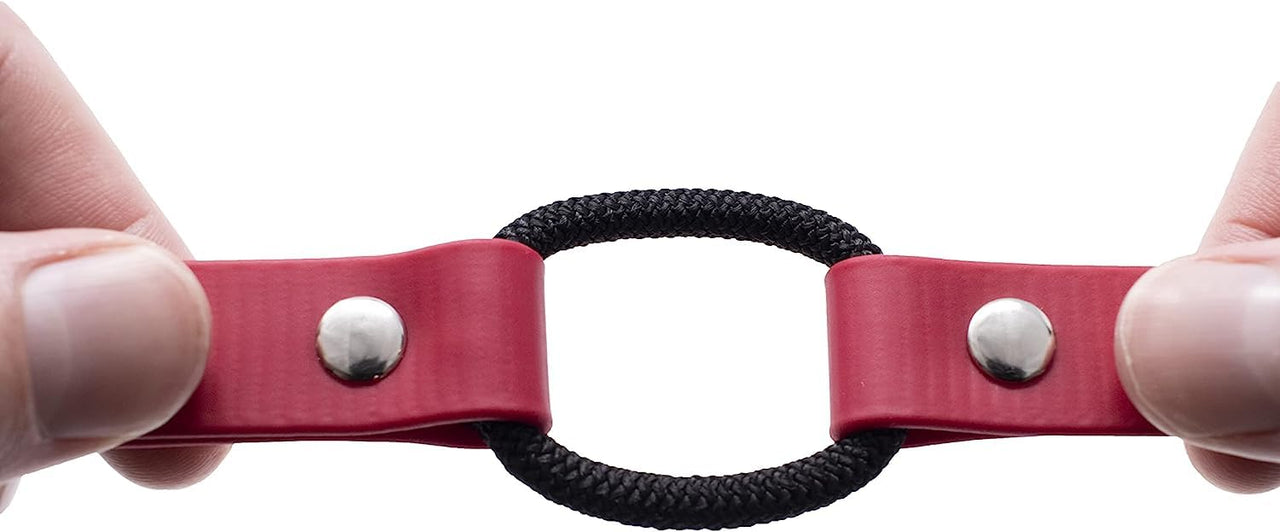 Educator Quick Snap Bungee Dog Collar, Biothane, Waterproof, Odorproof, Easy Connect and Disconnect Clasp and D Ring with Comfort Bungee Loop, Adjustable for Custom Fit, 1-Inch, Red 1" Wide Fits 800 and 1200 Series